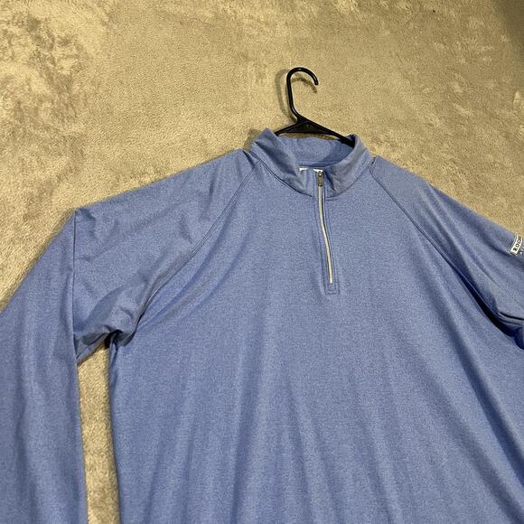 Holderness & Bourne Pullover Mens XL Blue The Westland Quarter Zip Golf Tech - Picture 2 of 10